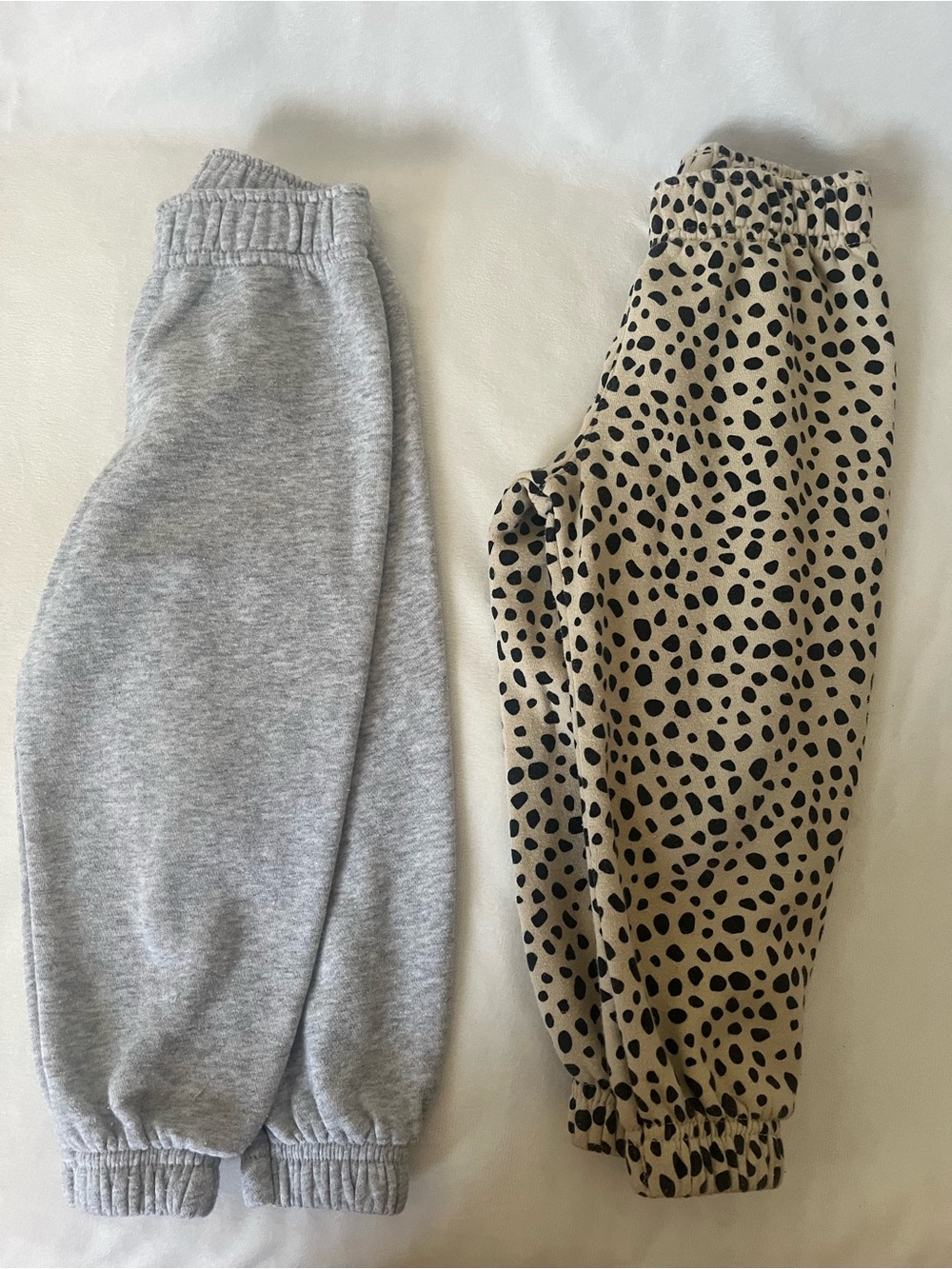 Garanimals Beige Leopard Print and Gray Toddler Pants 2T
